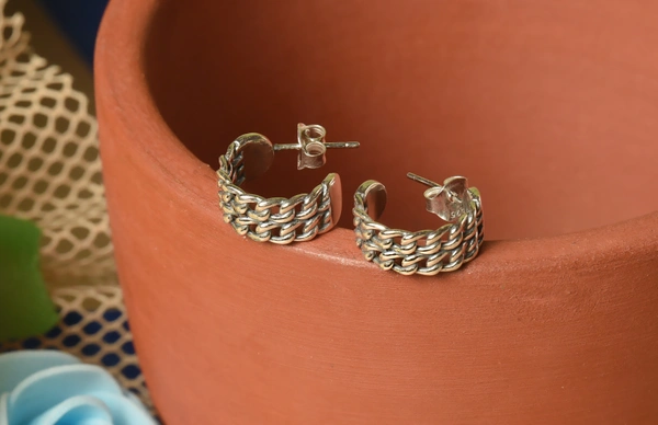Silver earrings