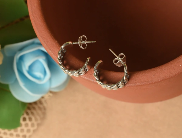 Silver earrings
