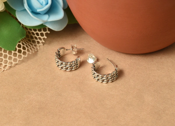 Silver earrings