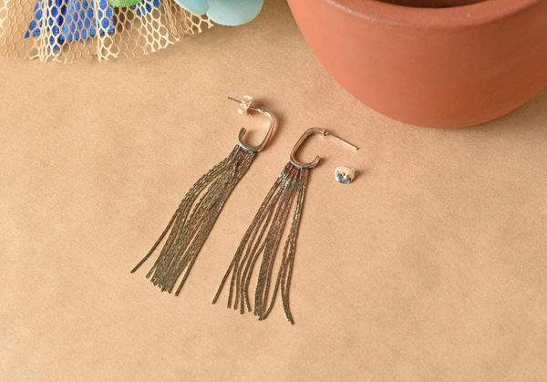 Silver earrings