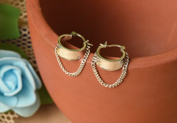 Silver earrings