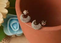 Silver earrings