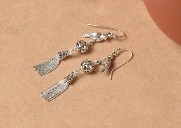Silver earrings