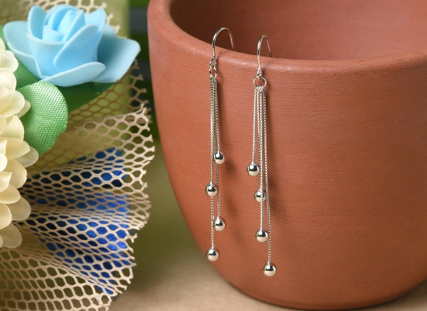 Silver earrings