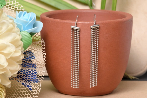 Silver earrings