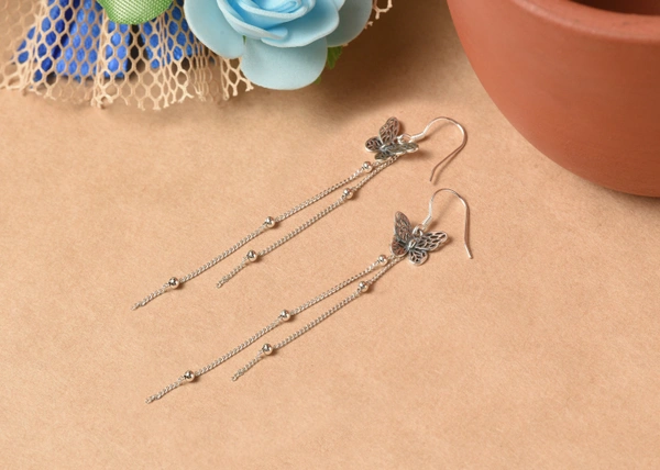 Silver earrings