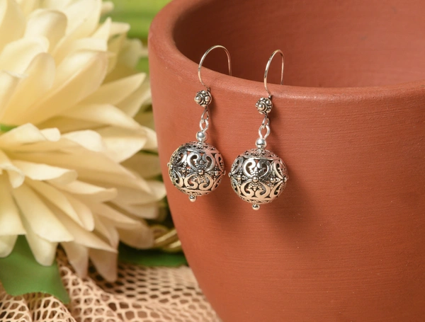 Silver earrings