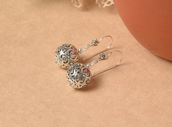 Silver earrings