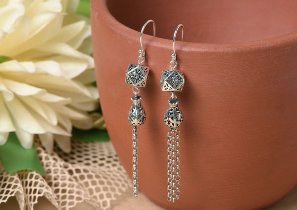 Silver earrings