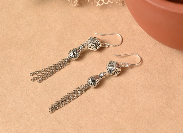 Silver earrings
