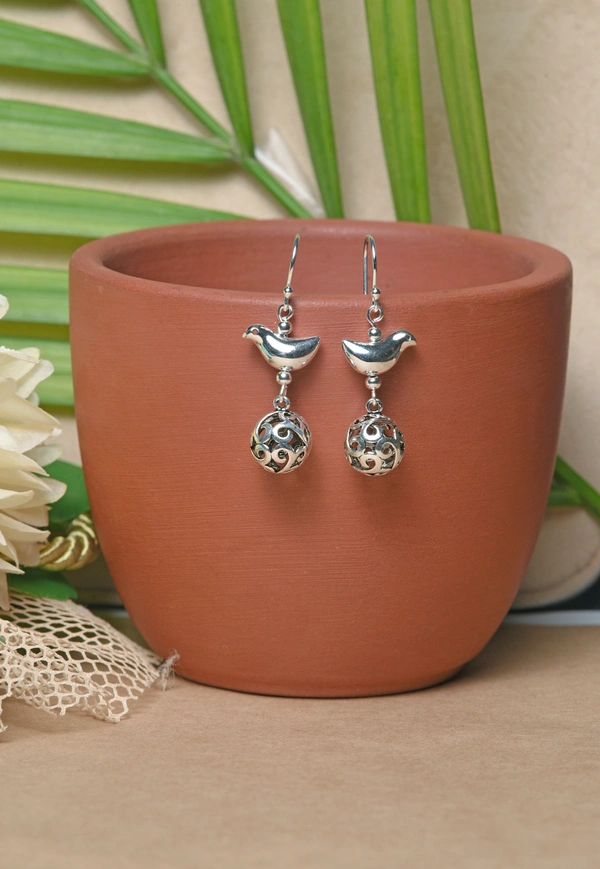 Silver earrings