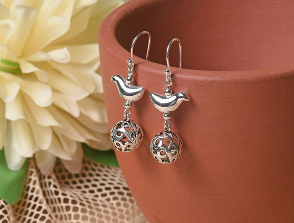 Silver earrings
