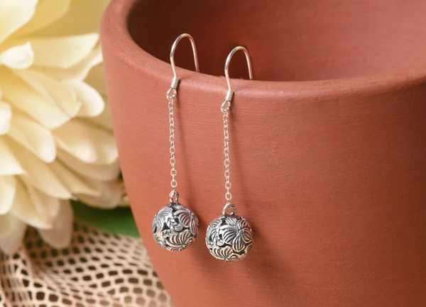Silver earrings
