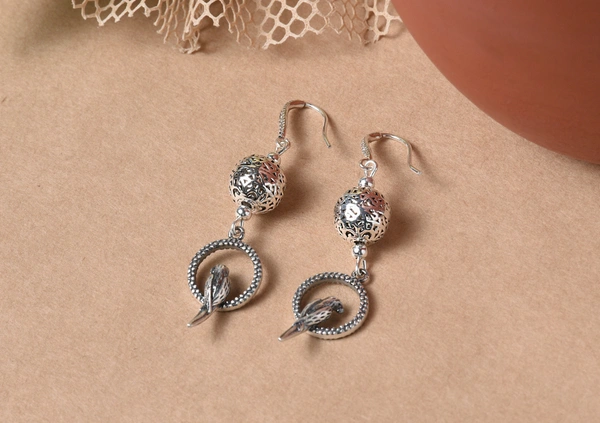 Silver earrings