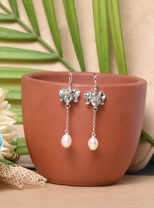 Silver earrings