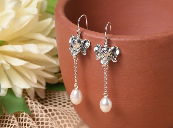 Silver earrings