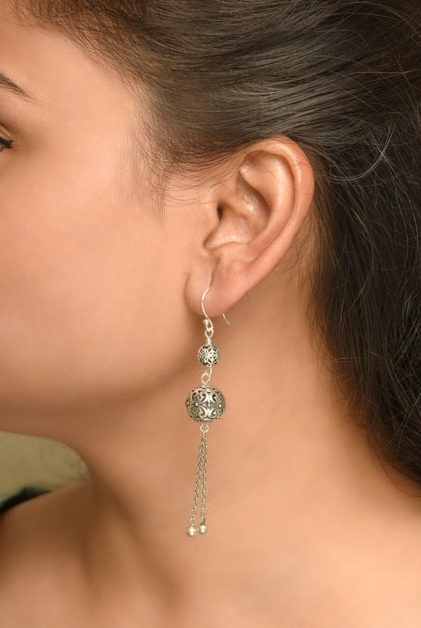 Silver earrings