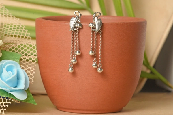 Silver earrings