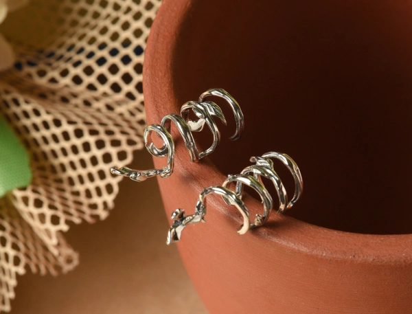 Silver earrings