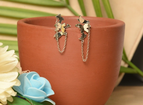 Silver earrings