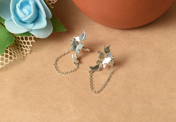 Silver earrings