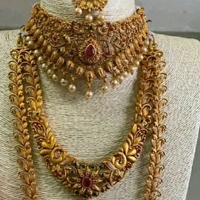 Womens Alloy Gold Plated Jewellery Set