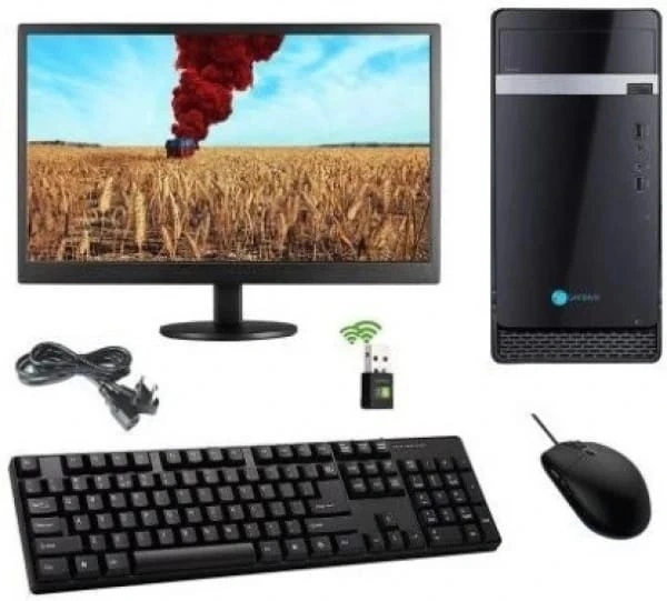 Assembled CI5 Desktop Computer Core I5 (4GB DDR4/1 TB/VWindows 10 Home/18.5 InchScreen/Core I5|4GB DDR4|1TB) (Black)