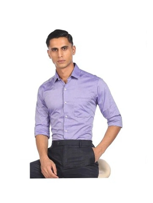 Men's Solid Formal Shirt Light Lavender