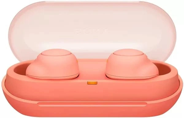 SONY WE-C500/WZ IN IPX4/20Hrs Battery LifeBluetooth Headset (Orange, True Wireless)