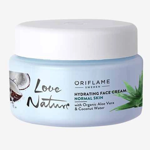 Hydrating Face Cream with Organic Aloe Vera & Coconut Water