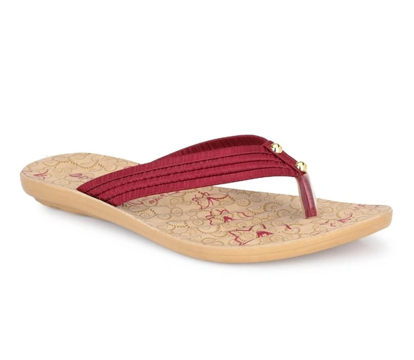 Pair-it Ladies Slippers-Daisy 163-Cherry