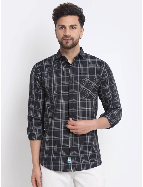 MN CASUAL SHIRT-ATZ-16,BLACK
