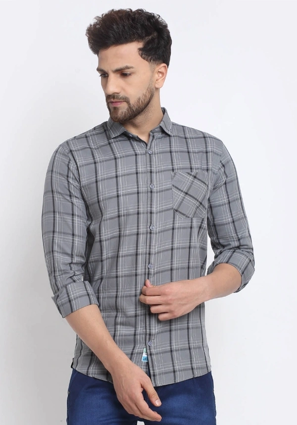 "MN CASUAL SHIRT-ATZ-16,GREY