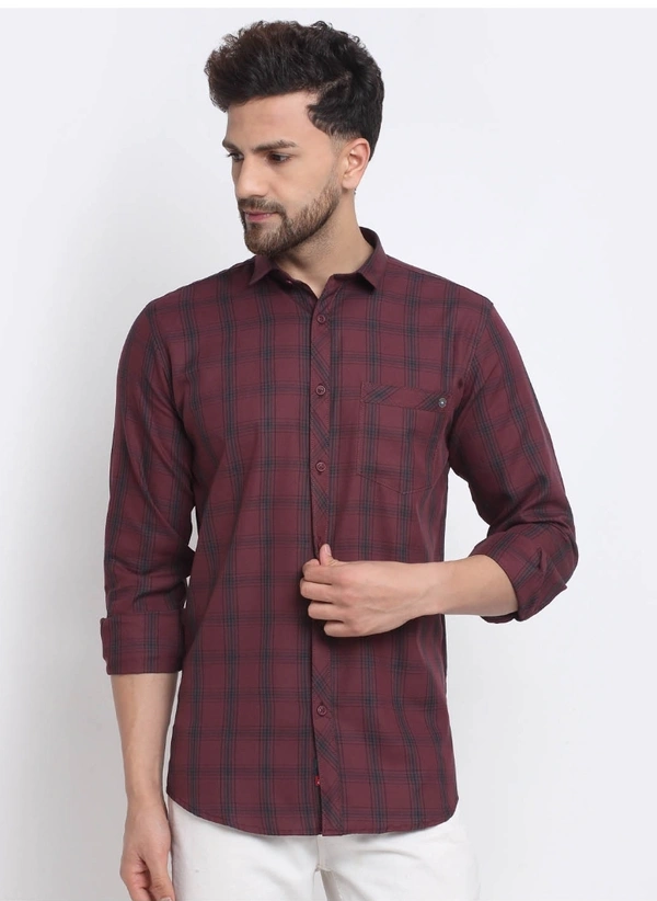 "MN CASUAL SHIRT-ATZ-11,MAROON