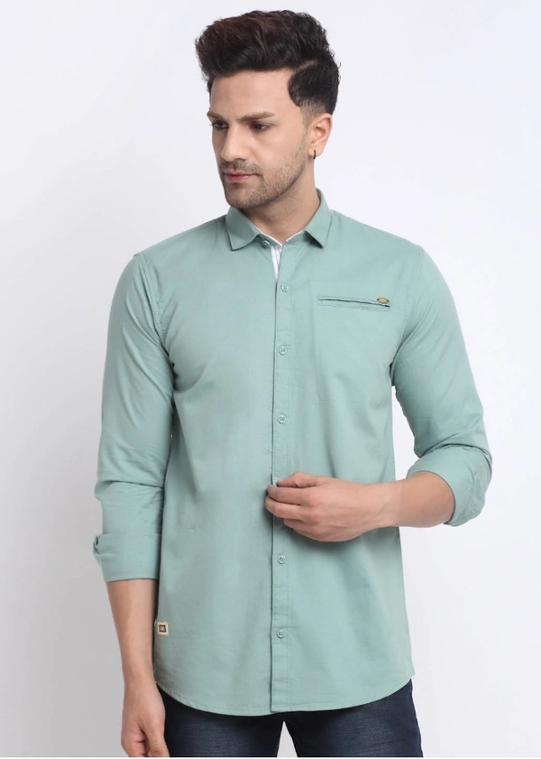 "MN CASUAL SHIRT-ATZ-10,PSTLGREEN