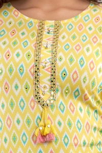 FASHION DEPTH Embroidered & Printed Rayon Straight Kurta For Women - 3XL