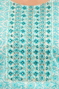 FASHION DEPTH Embroidered Rayon Straight Kurta For Women - XL