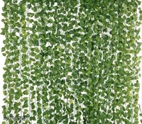 Artifical Money Plant Creepers | Green Color  - Set Of 4, Web Orange