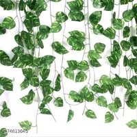 Artifical Money Plant Creepers | Green Color  - Set Of 4, Web Orange