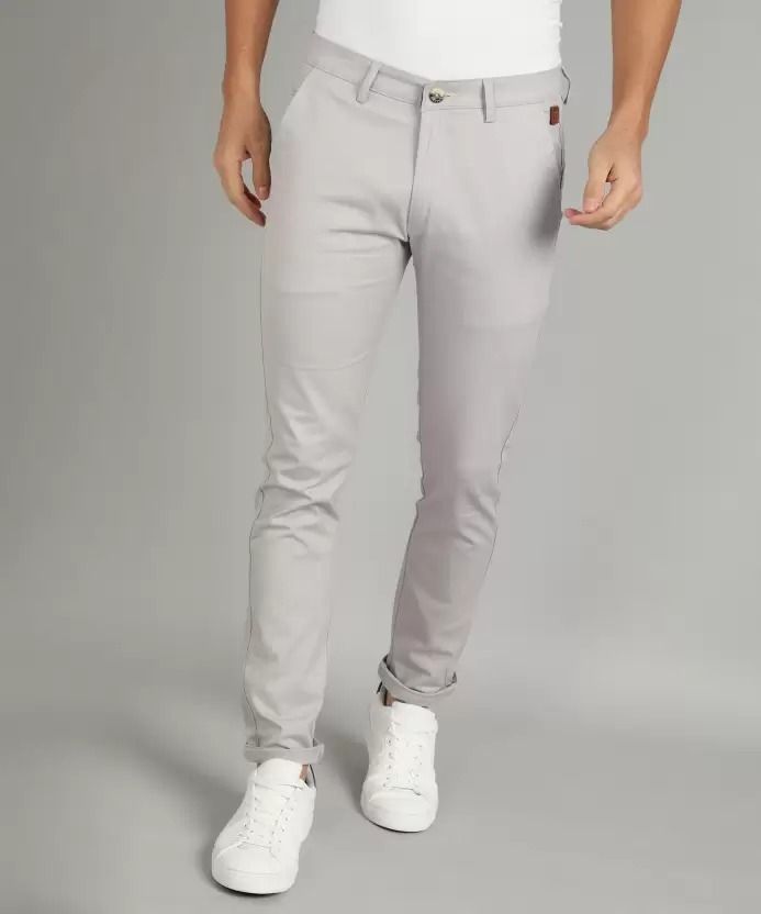 Buy Men Black Solid Slim Fit Trousers Online - 749284 | Van Heusen