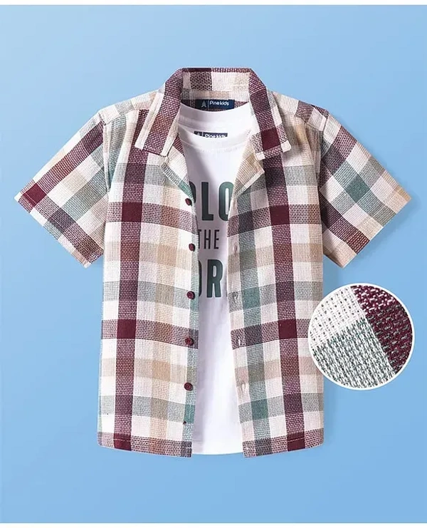 Pine Kids Cotton half shirt