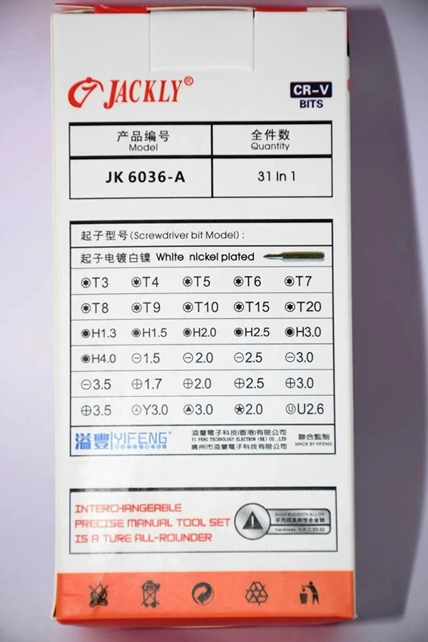 Jackly Jk6036A  31 in 1 Screwdriver Kit