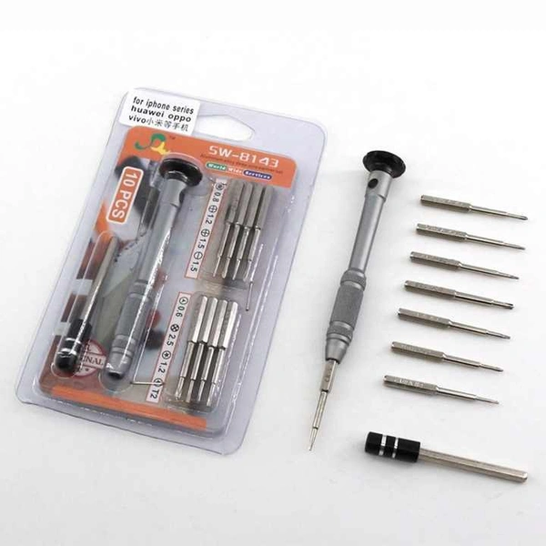 (SW-8143) Pacificdeals Multipurpose Interchangeable Small Screwdriver Set (10 Pieces) for Home Use Mobile Repairing Mini Tool Kit
