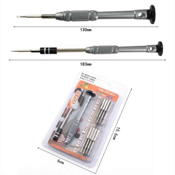 (SW-8143) Pacificdeals Multipurpose Interchangeable Small Screwdriver Set (10 Pieces) for Home Use Mobile Repairing Mini Tool Kit