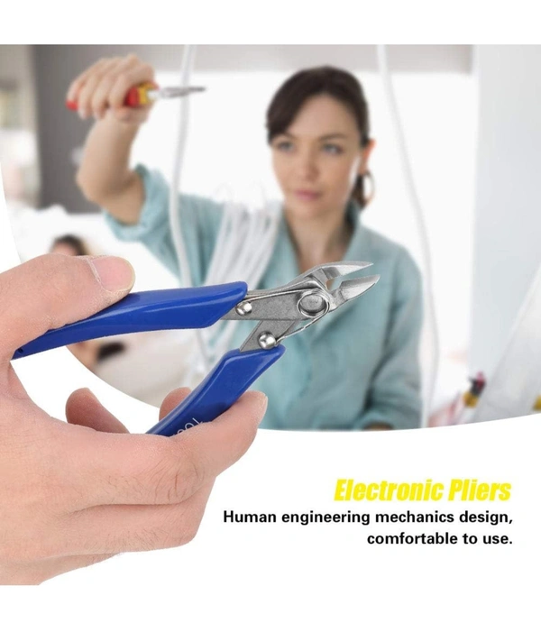 Koocu 126 Electronics Pliers Set, Wire Cutting Pliers, Wire Cutter Multitool Cutting Pliers Set Durable Wire Stripper Cutter Electrical Repair Electrician for Cords Wire