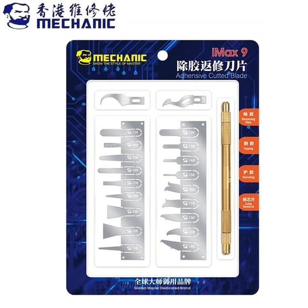 MECHANIC iMax9 Multifunctional Motherboard Repair Knife Kit Mobile Phone CPU IC Chip Glue Removal Blade