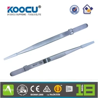 KOOCU ELITE ST-16 Diamond Tweezers Slide Lock Gem Stone Locking KOOCU Tweezer Professional Straight Tweezers Eyebrow Hair Beauty Slanted Stainless Steel Tweezer