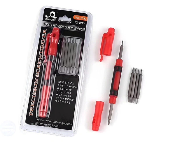 SW1033 Screwdriver 12-Way Pocket Precission 