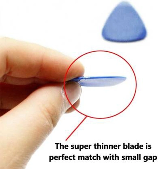 SYT- 881 12pcs Universal Triangle Plastic Pry Opening Tool for iPhone/Mobile Phone/Laptop/Tablet/LCD Screen/Case Disassembly Blue Guitar Picks
