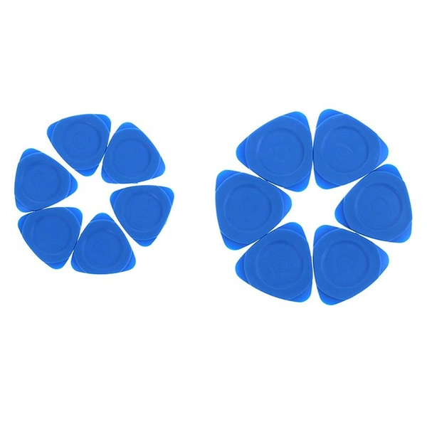 SYT- 881 12pcs Universal Triangle Plastic Pry Opening Tool for iPhone/Mobile Phone/Laptop/Tablet/LCD Screen/Case Disassembly Blue Guitar Picks